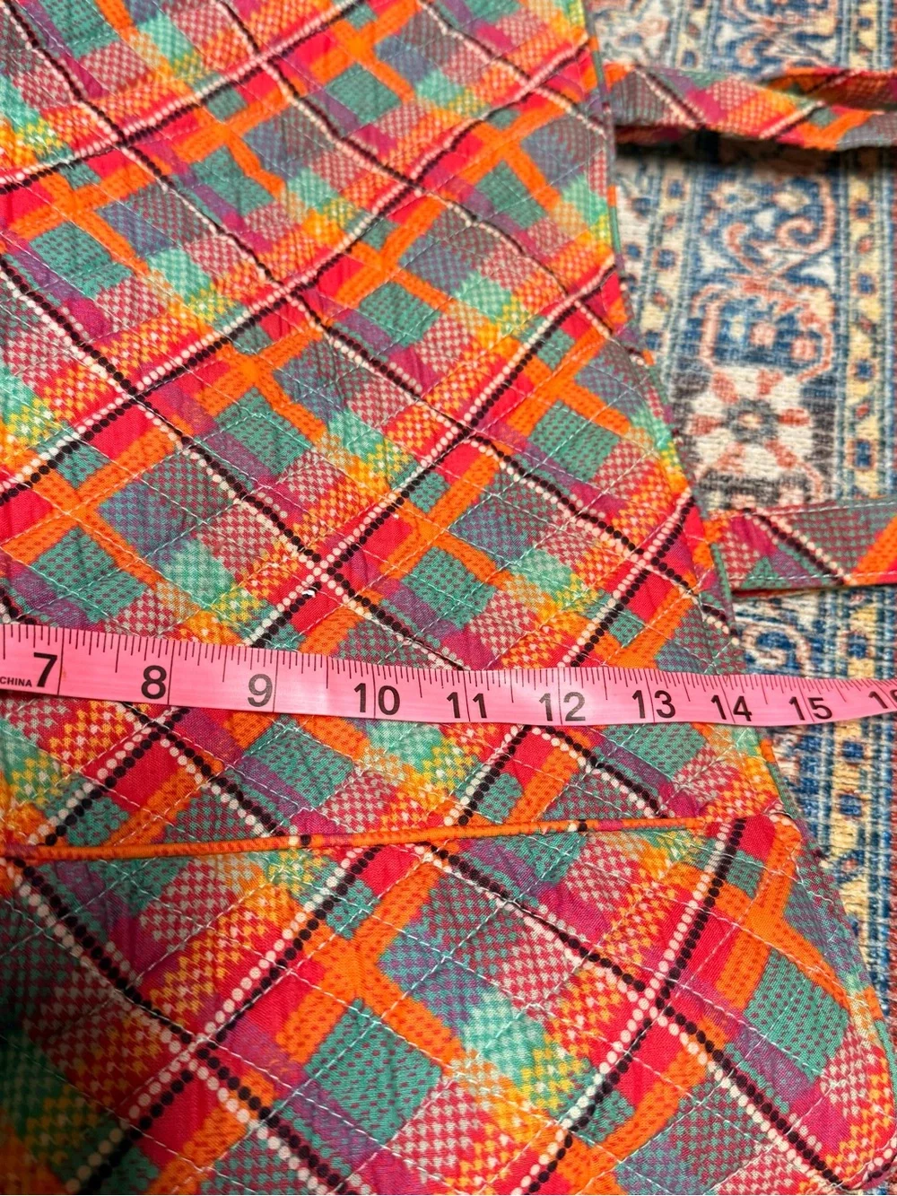 Vera Bradley Quilted Plaid Tote Rumba